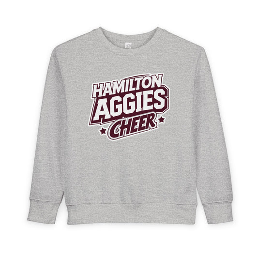 Toddler Crewneck Sweatshirt \ Hamilton Aggies Cheer \ HAC1