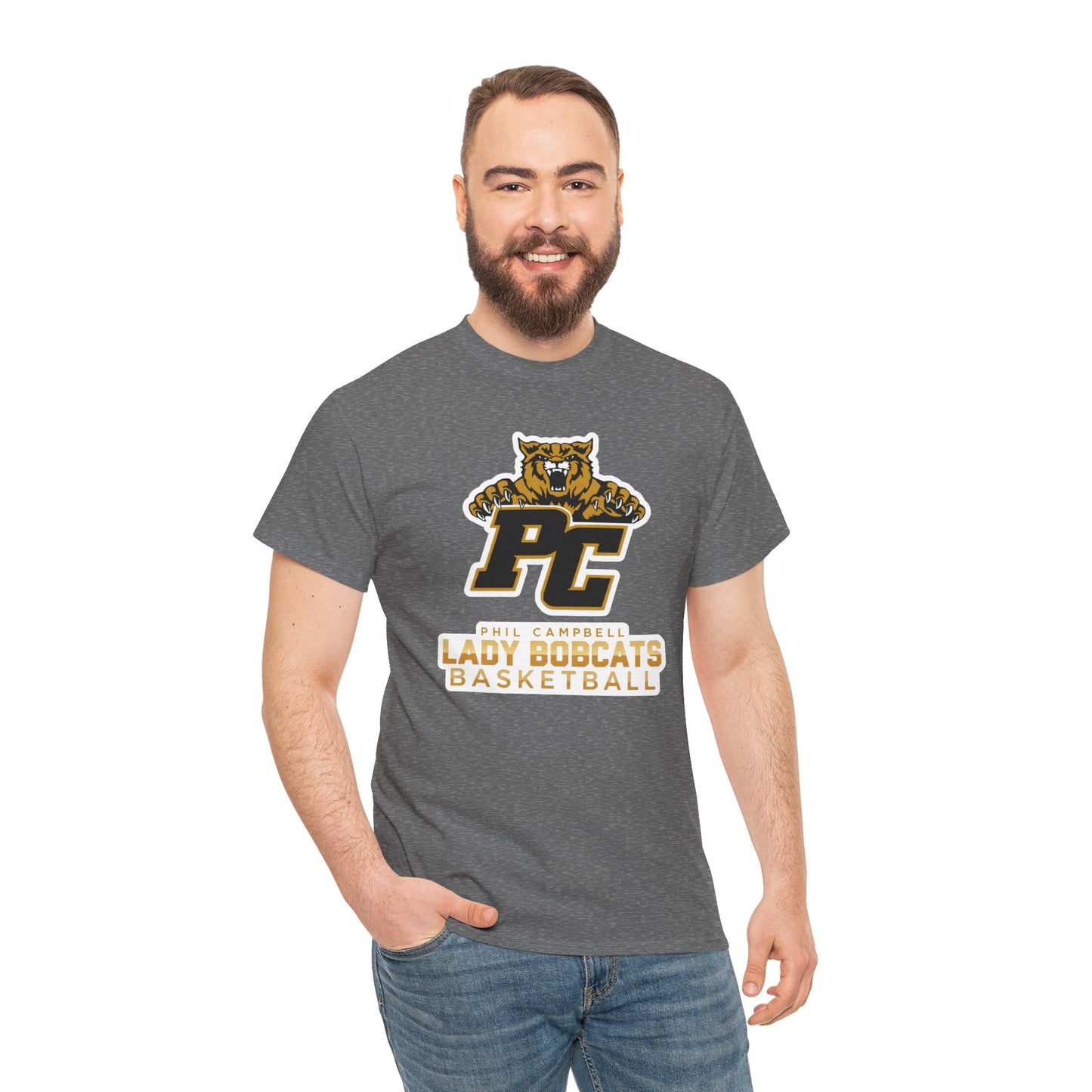 Adult Tee \ Phil Campbell Bobcats Basketball \ PCBBKG1