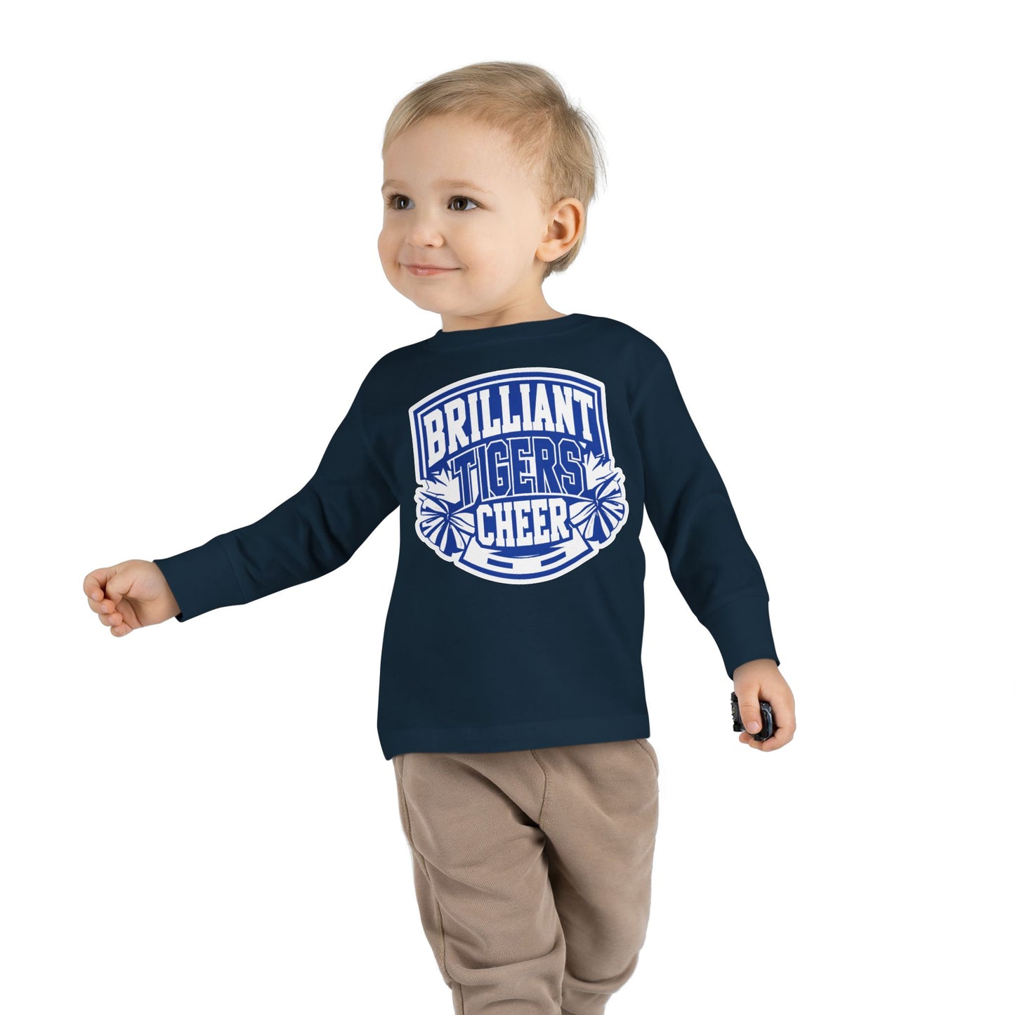 Toddler Long Sleeve Tee \ Brilliant Tigers Cheer \ BTC1