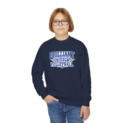 Youth Crewneck Sweatshirt \ Brilliant Tigers Volleyball \ BTV2