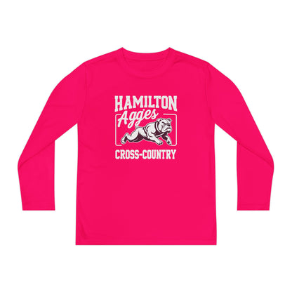 Youth Long Sleeve Tee \ Hamilton Aggies Cross-Country \ HCC2