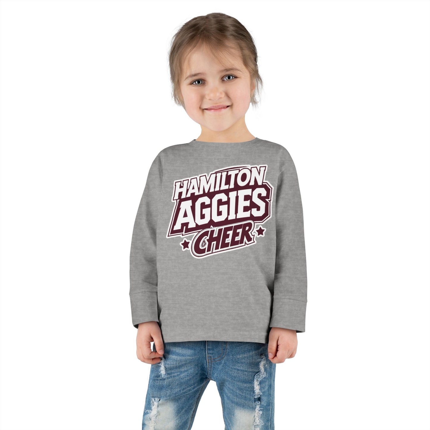 Toddler Long Sleeve Tee \ Hamilton Aggies Cheer \ HAC1