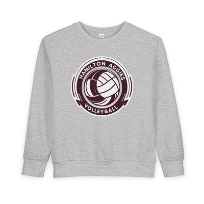 Toddler Crewneck Sweatshirt \ Hamilton Aggies Volleyball \ HAV1