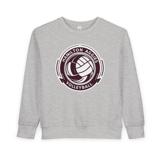Toddler Crewneck Sweatshirt \ Hamilton Aggies Volleyball \ HAV1