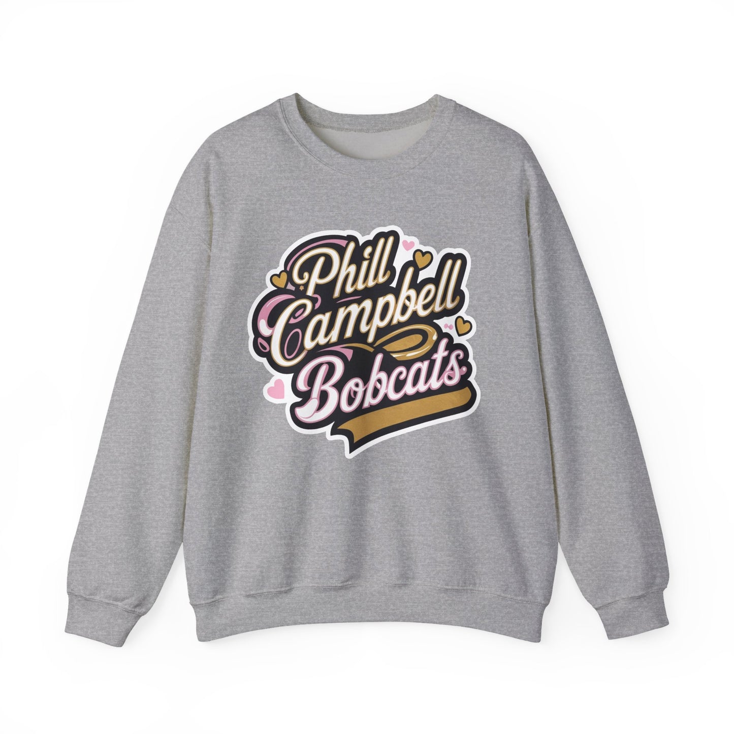 Adult Crewneck Sweatshirt \ Phill Campbell Bobcats \ PCBG1