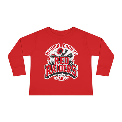 Toddler Long Sleeve Tee \ Marion County Red Raiders Band \ MCB2
