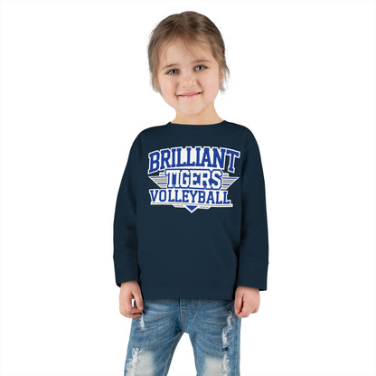Toddler Long Sleeve Tee \ Brilliant Tigers Volleyball \ BTV2
