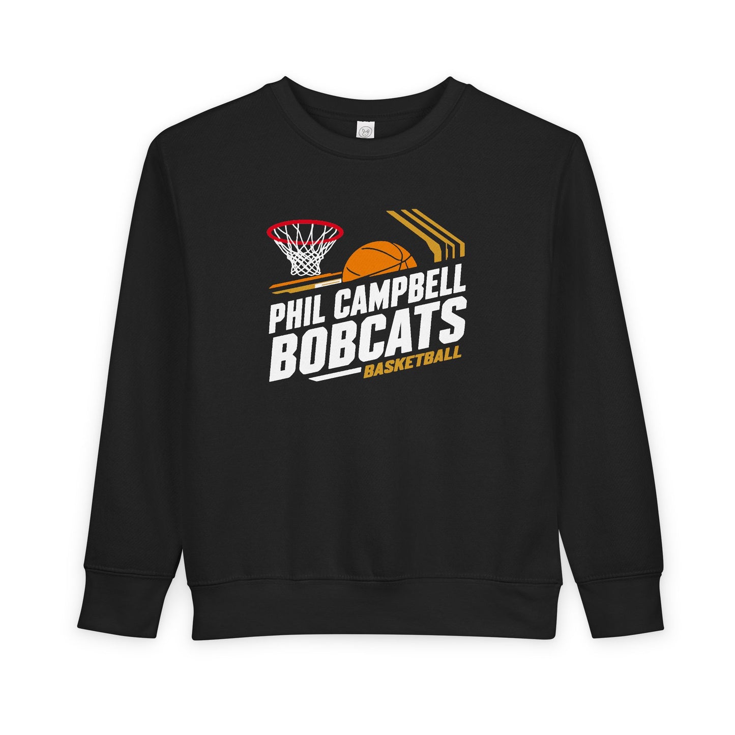 Toddler Crewneck Sweatshirt \ Phil Campbell Bobcats Basketball \ PCBBK1