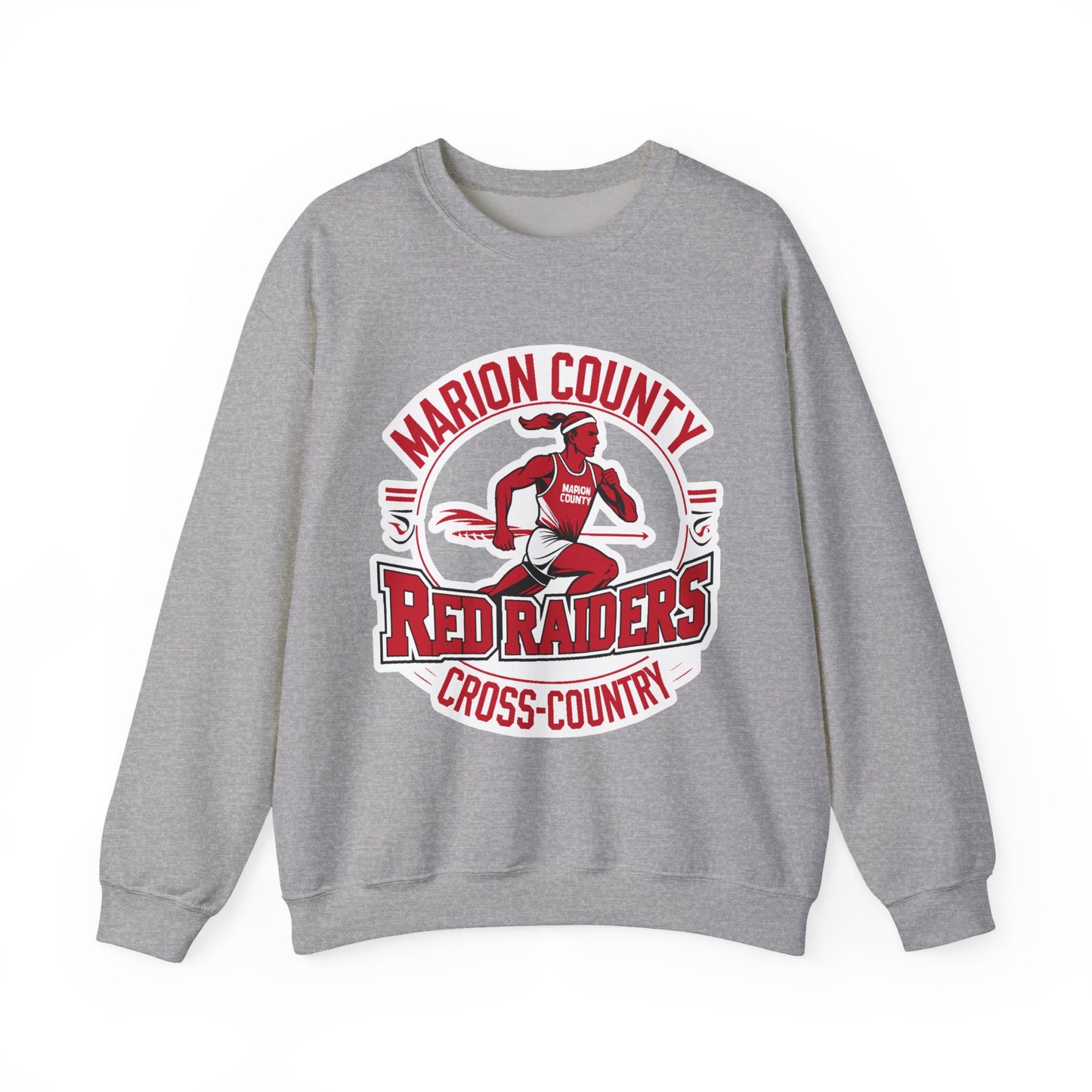 Adult Crewneck Sweatshirt \ Marion County Red Raiders Cross-Country \ MCCC2