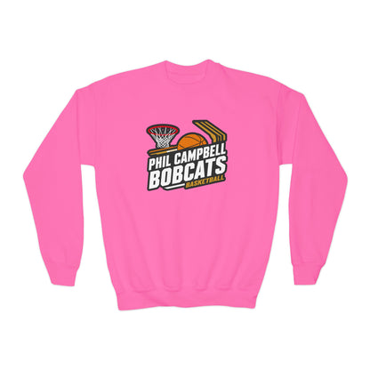 Youth Crewneck Sweatshirt \ Phil Campbell Bobcats Basketball \ PCBBK1