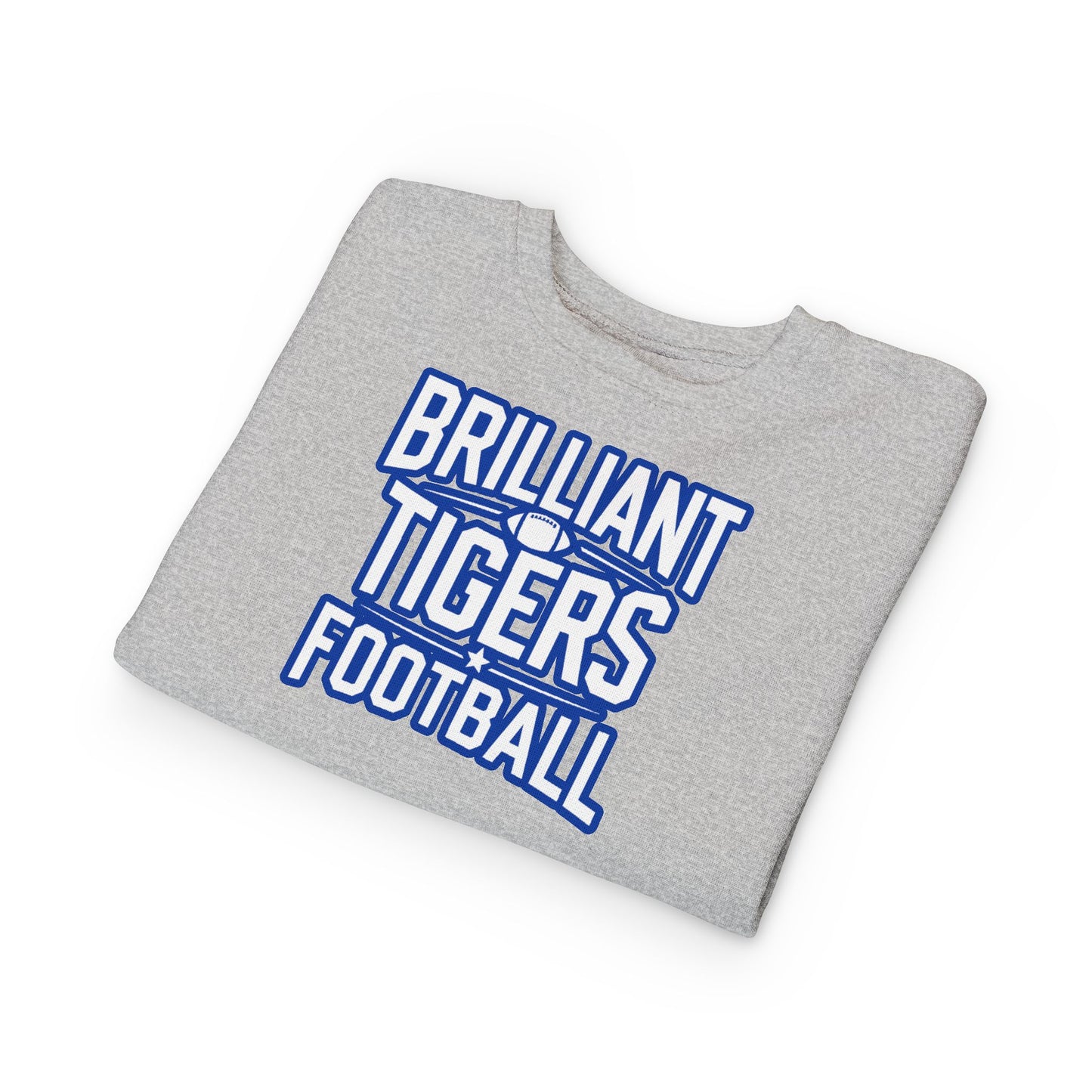 Toddler Crewneck Sweatshirt \ Brilliant Tigers Football \ BTF1