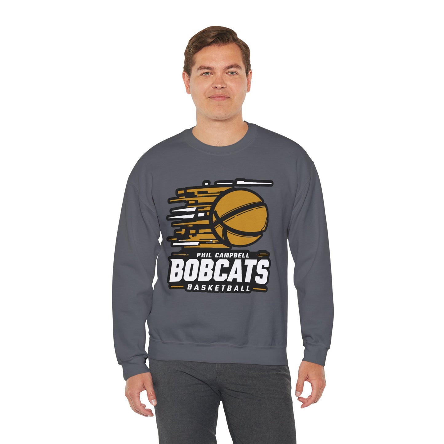Adult Crewneck Sweatshirt \ Phil Campbell Bobcats Basketball \ PCBBK2