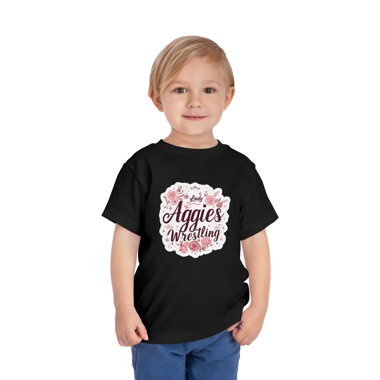 Cute Toddler Wrestling Tee, Kid's Short Sleeve T-Shirt, Perfect for Birthdays, Sports Events, Family Gatherings, Gifts
