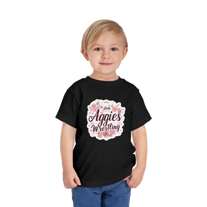 Cute Toddler Wrestling Tee, Kid's Short Sleeve T-Shirt, Perfect for Birthdays, Sports Events, Family Gatherings, Gifts