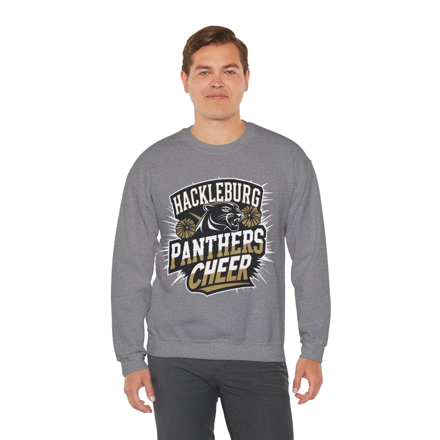 Adult Crewneck Sweatshirt \ Hackleburg Panthers Cheer \ HPC1