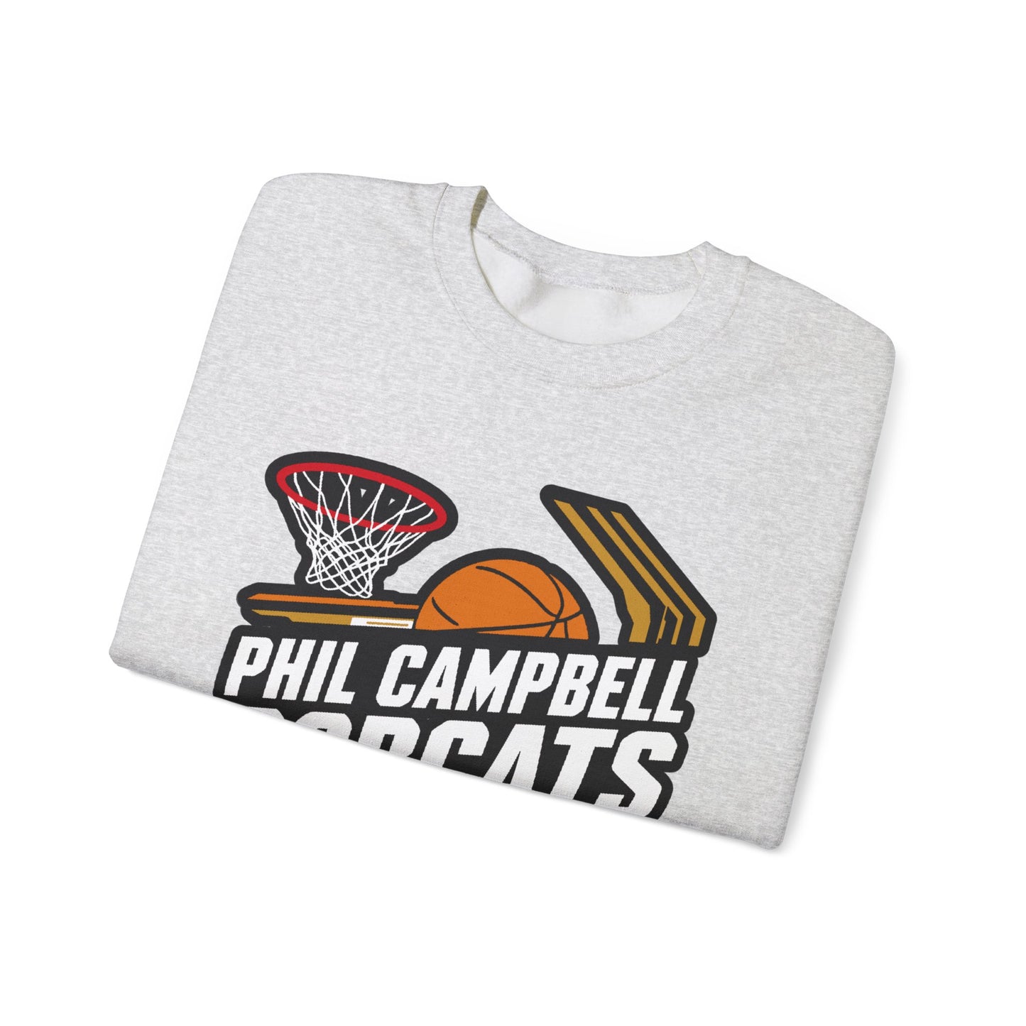 Adult Crewneck Sweatshirt \ Phil Campbell Bobcats Basketball \ PCBBK1
