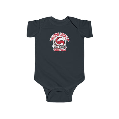 Short Sleeve Baby Bodysuit \ Marion County Red Raiders Volleyball \ MCV1