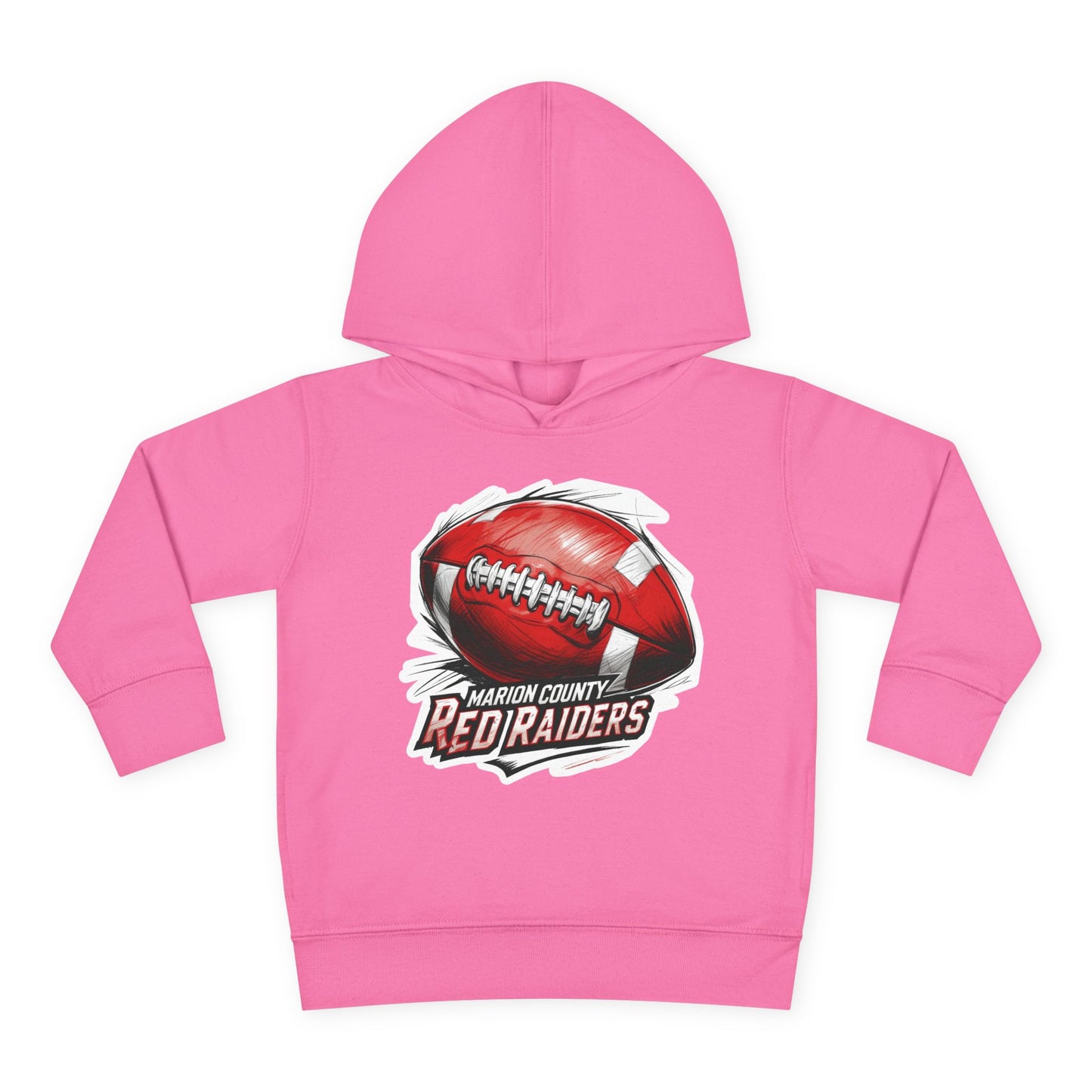 Toddler  Hoodie Sweatshirt \ Marion County Red Raiders Football \ MCF1