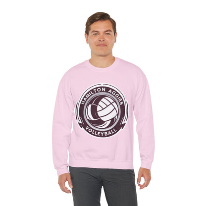 Adult Crewneck Sweatshirt \ Hamilton Aggies Volleyball \ HAV1