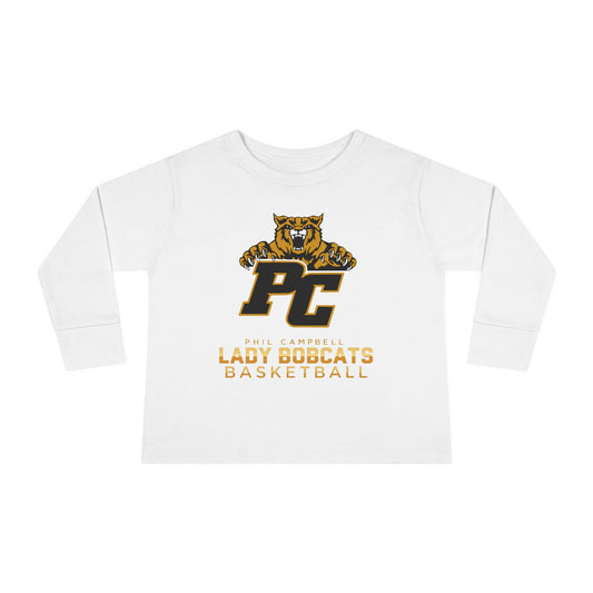 Toddler Long Sleeve Tee \ Phil Campbell Bobcats Basketball \ PCBBKG1