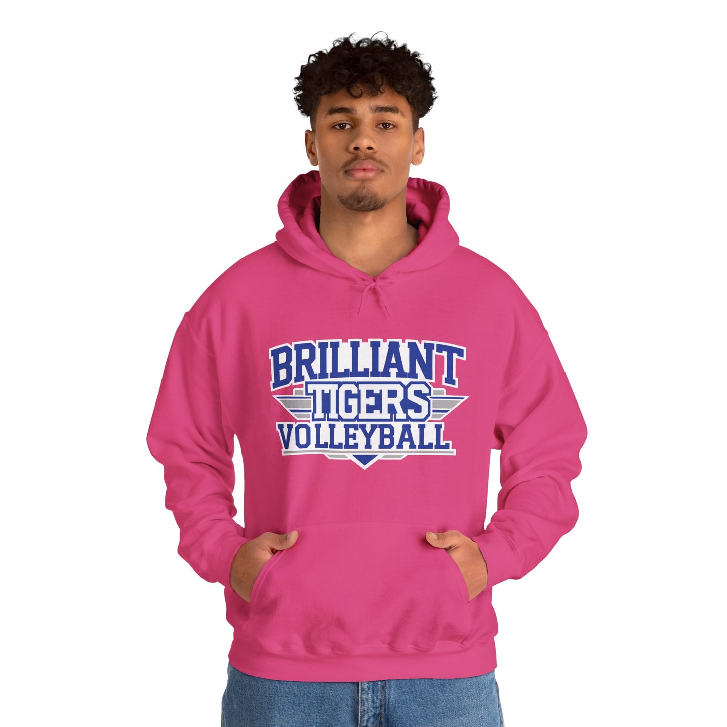 Adult Hoodie Sweatshirt \ Brilliant Tigers Volleyball \ BTV2