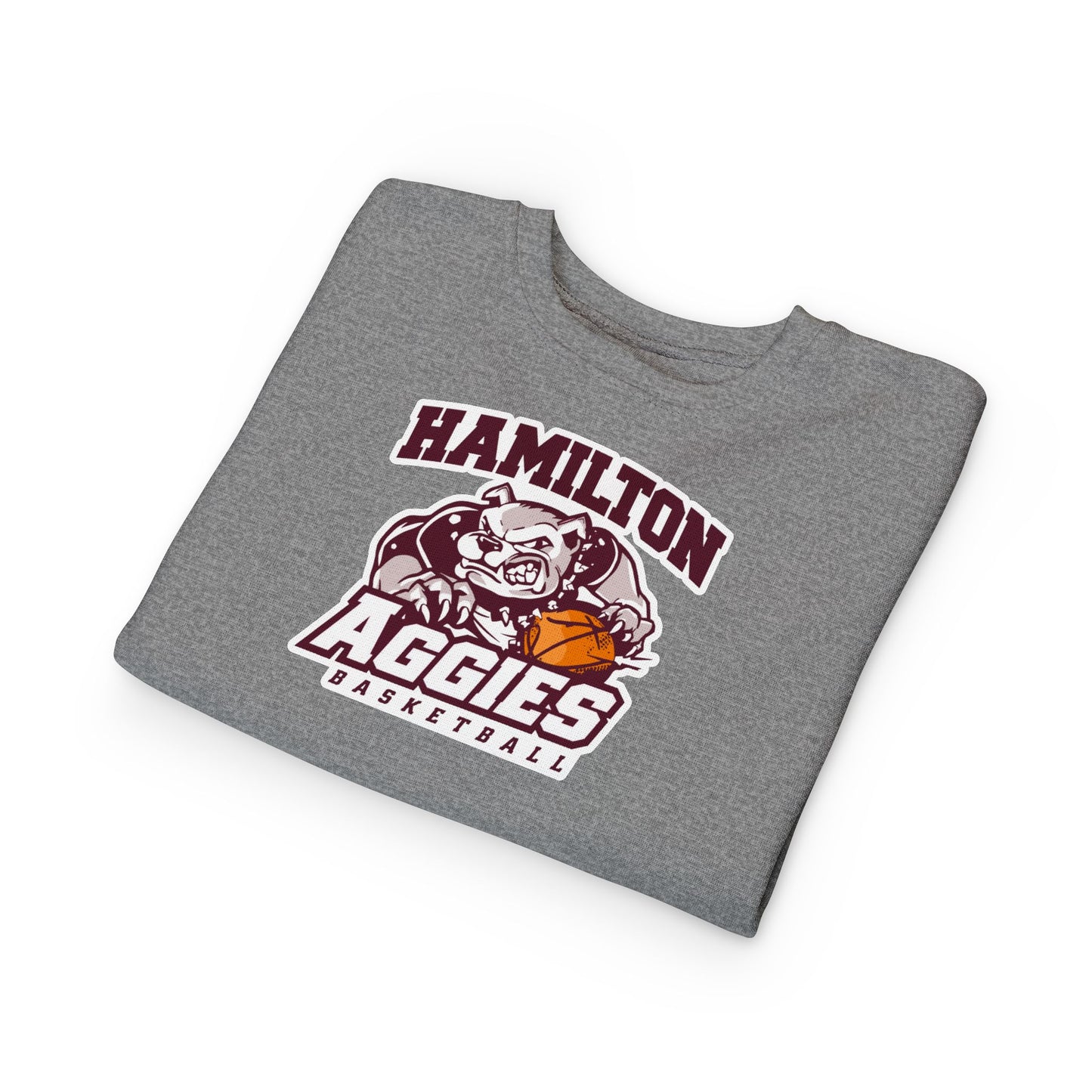 Toddler Crewneck Sweatshirt \ Hamilton Aggies Basketball \ HABB1