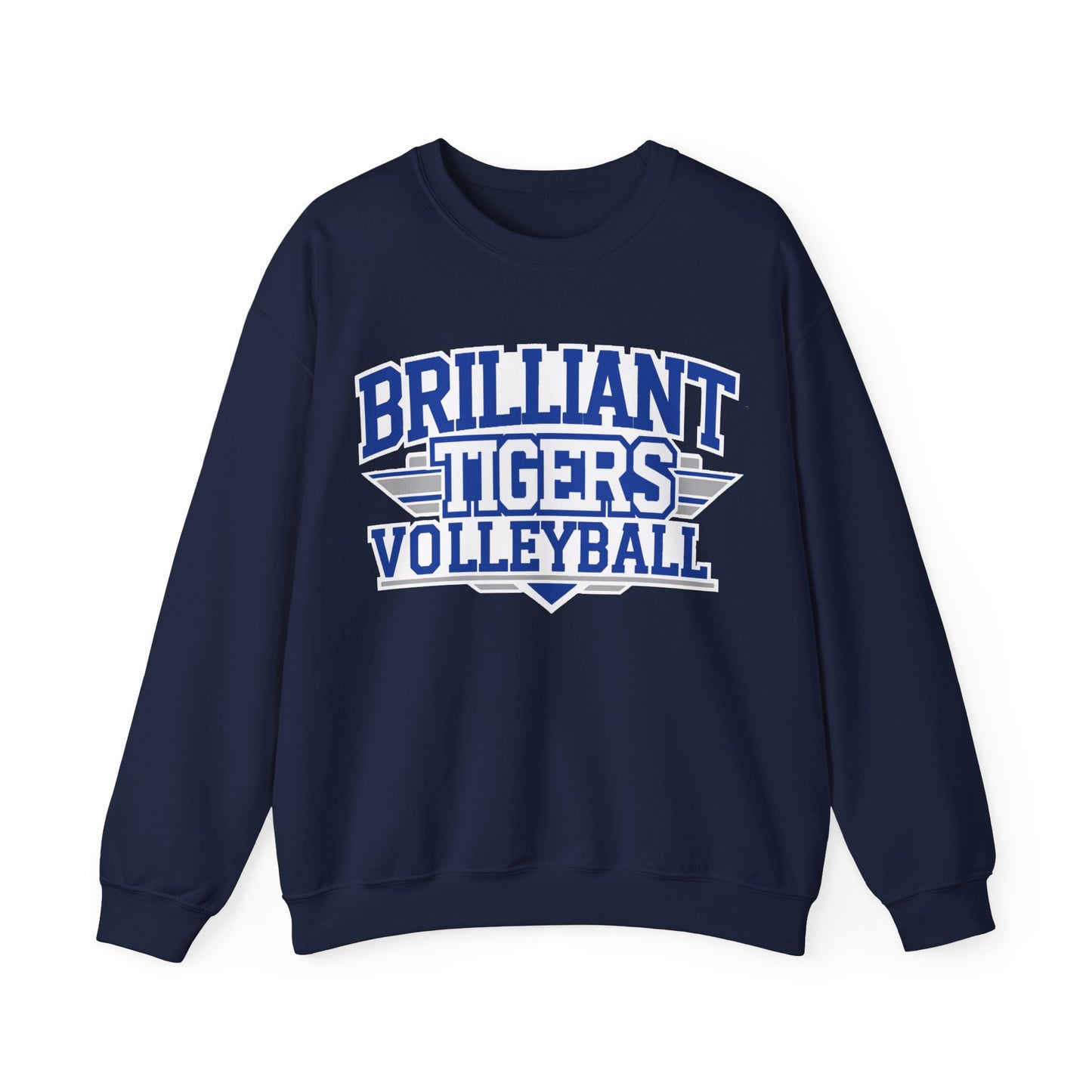 Adult Crewneck Sweatshirt \ Brilliant Tigers Volleyball \ BTV2