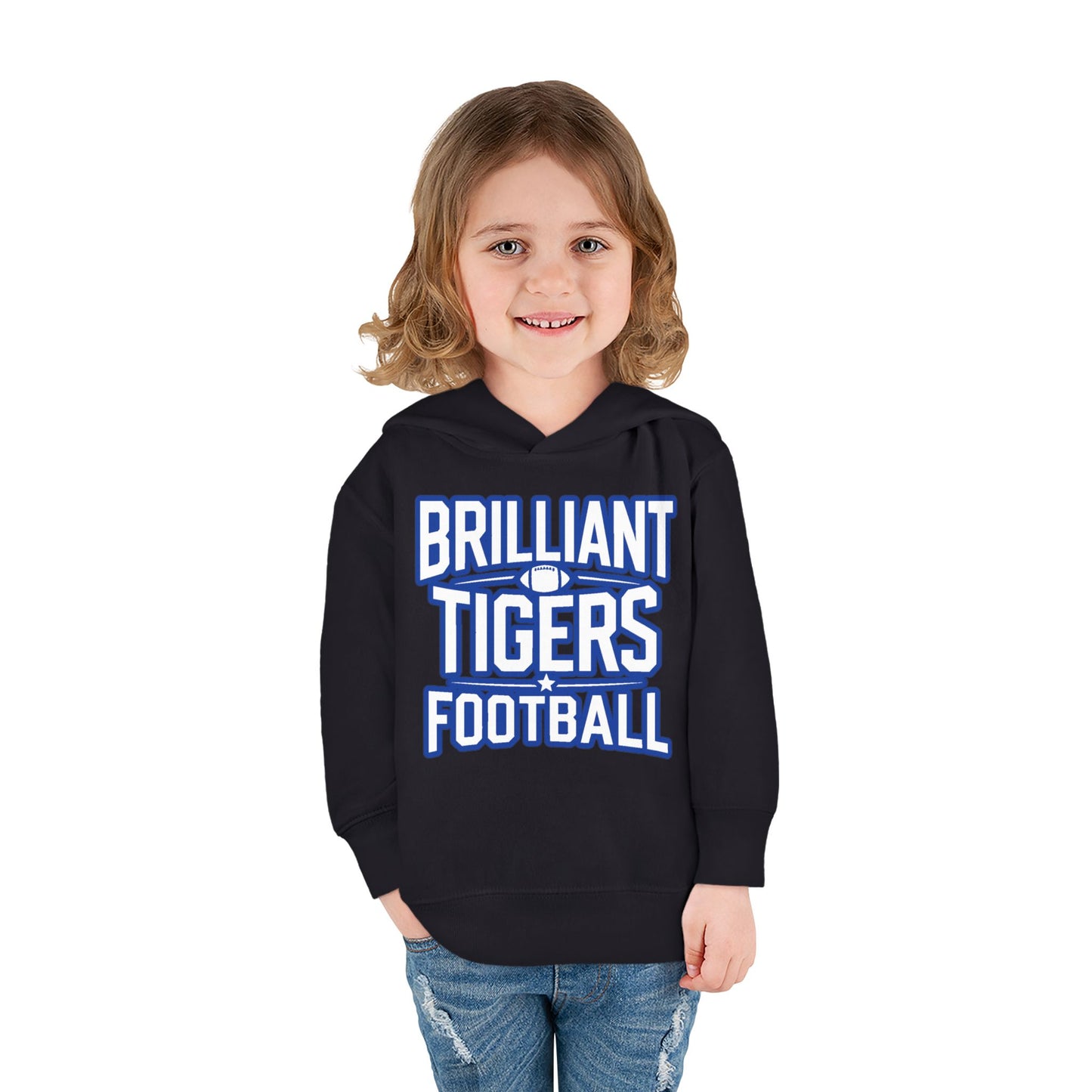 Toddler Hoodie Sweatshirt \ Brilliant Tigers Football \ BTF1