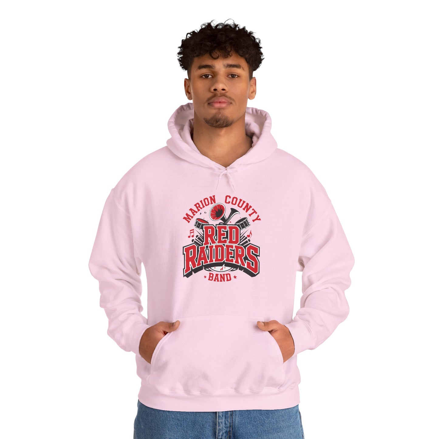 Adult Hoodie Sweatshirt \ Marion County Red Raiders Band \ MCB2