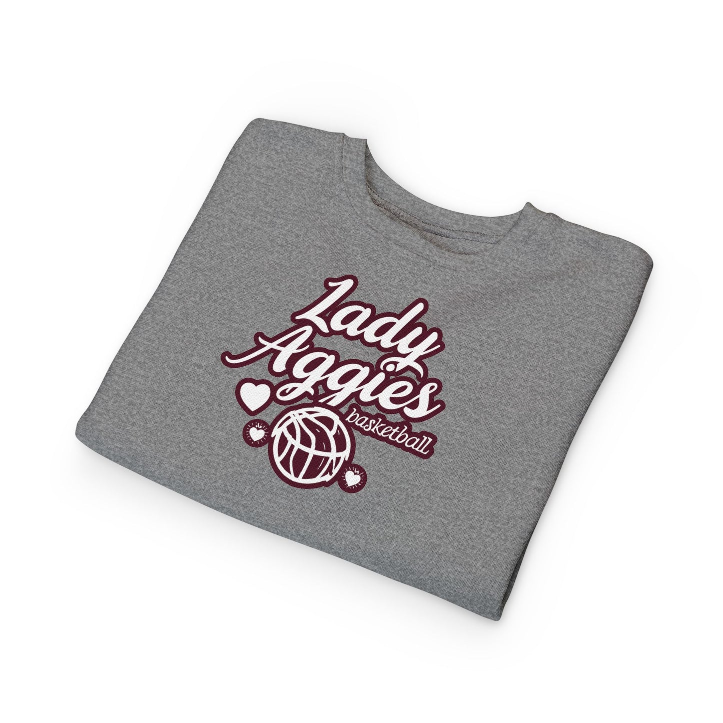 Toddler Crewneck Sweatshirt \ Hamilton Aggies Basketball \ HABBG2