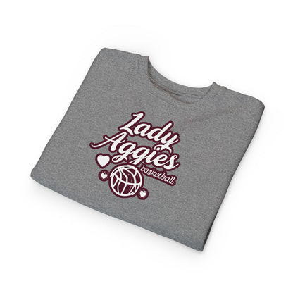 Toddler Crewneck Sweatshirt \ Hamilton Aggies Basketball \ HABBG2
