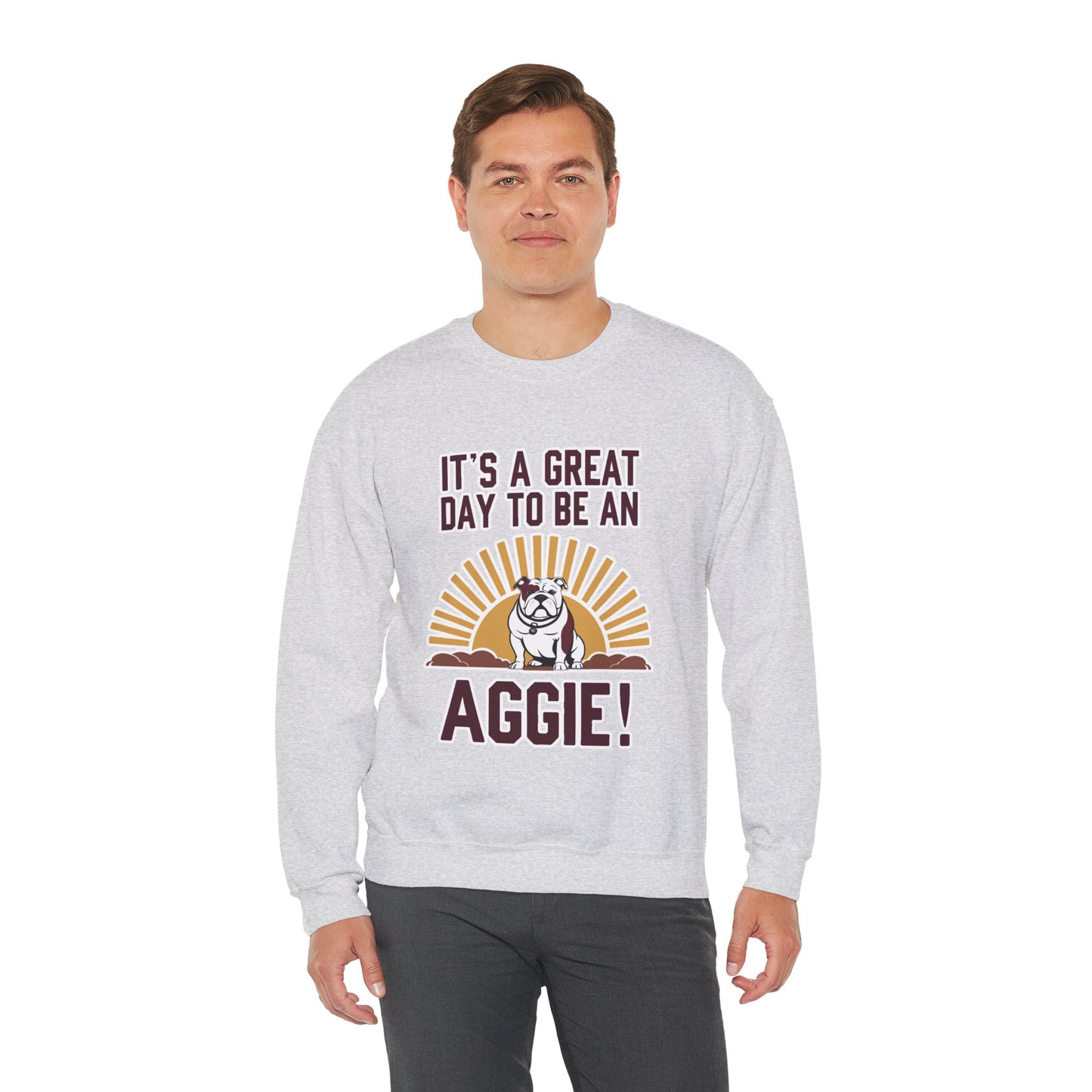 Adult Crewneck Sweatshirt \ It's a Great Day to be a Aggie! \ GDA4