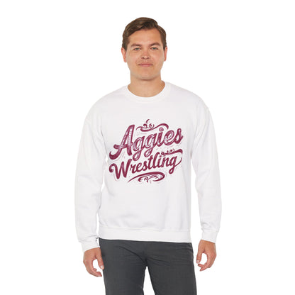 Adult Crewneck Sweatshirt \ Hamilton Aggies Wrestling \ HAWG2
