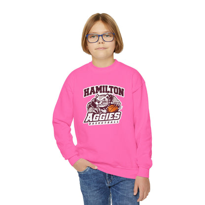 Youth Crewneck Sweatshirt \ Hamilton Aggies Basketball \ HABB1