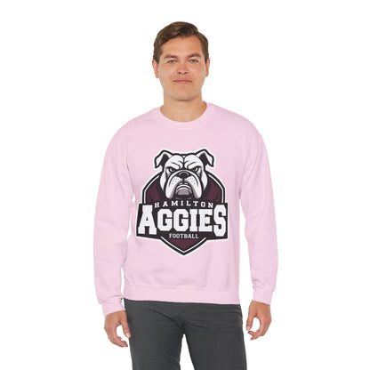 Adult Crewneck Sweatshirt \ Hamilton Aggies Football \ HAF2