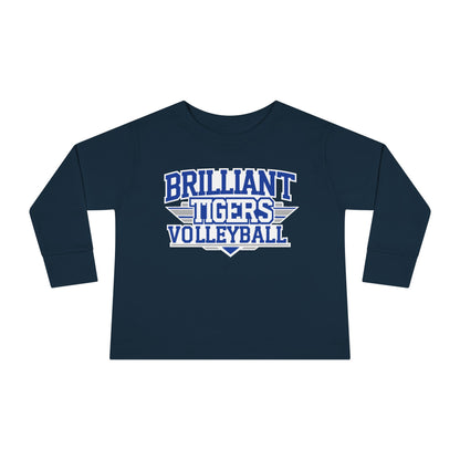 Toddler Long Sleeve Tee \ Brilliant Tigers Volleyball \ BTV2
