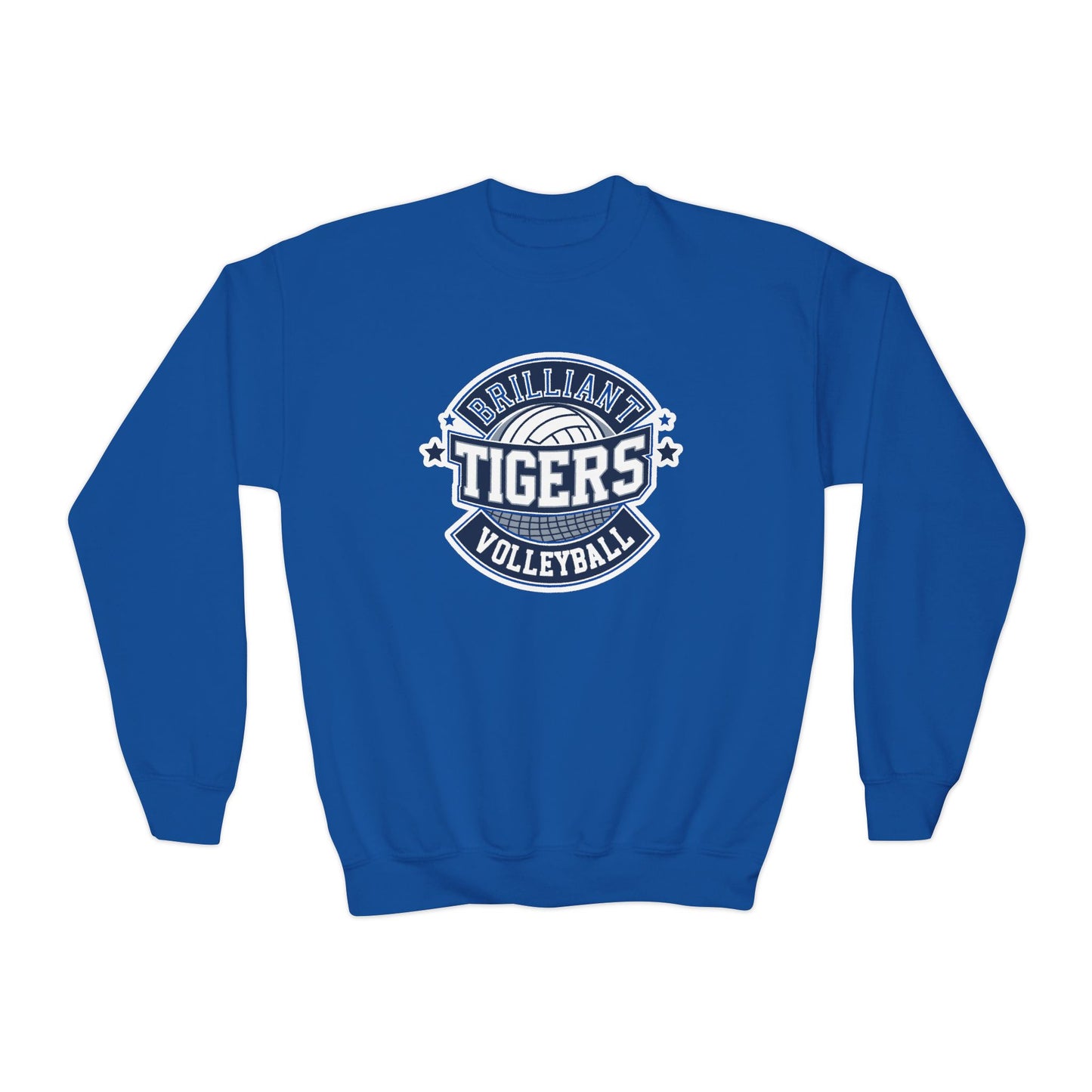 Youth Crewneck Sweatshirt \ Brilliant Tigers Volleyball \ BTV1