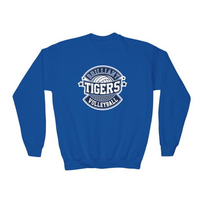 Youth Crewneck Sweatshirt \ Brilliant Tigers Volleyball \ BTV1