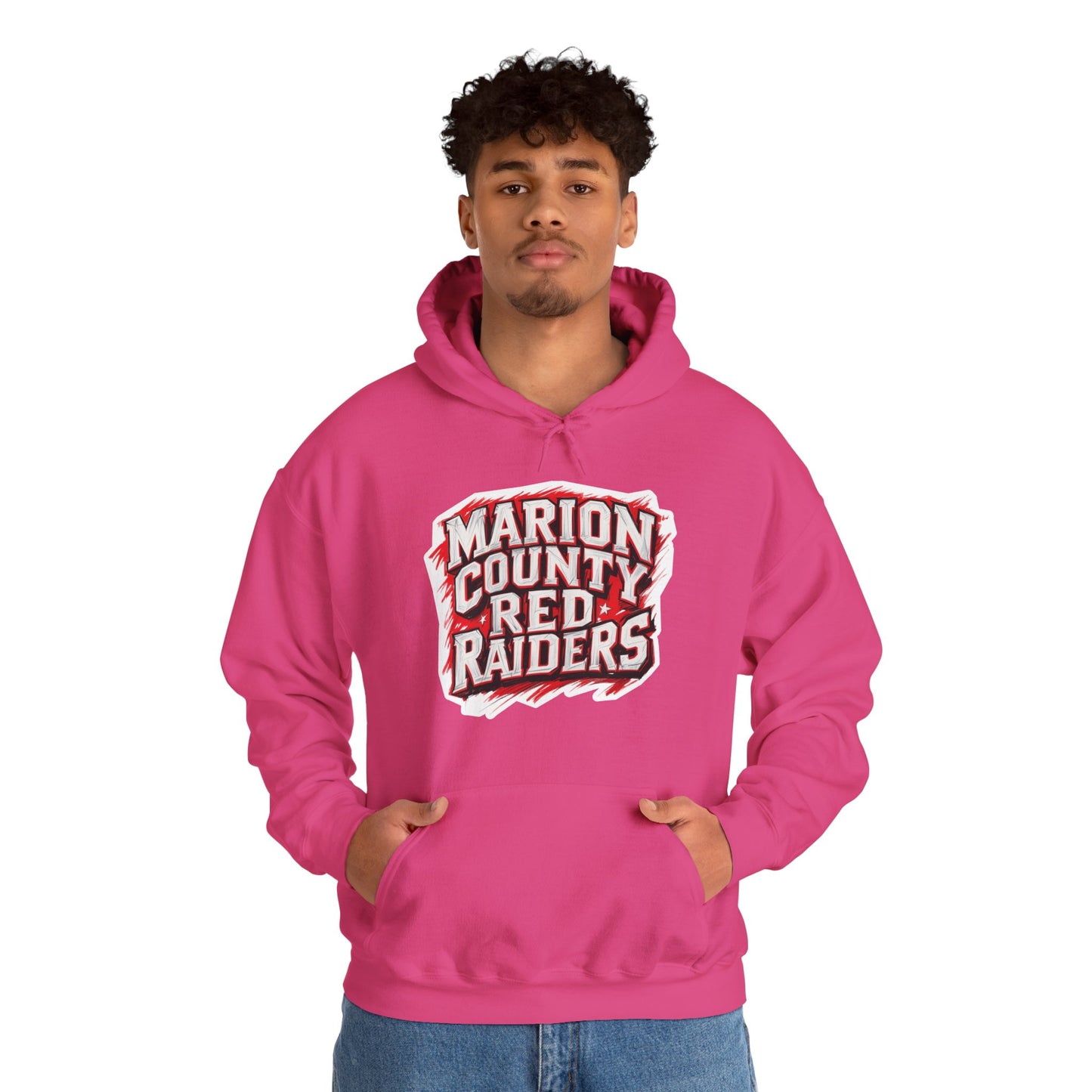 Adult Hoodie Sweatshirt \ Marion County Red Raiders \ MC1