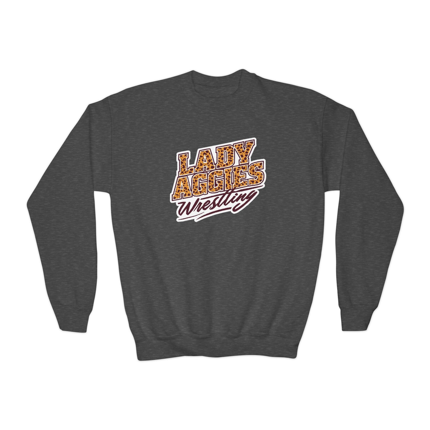Youth Crewneck Sweatshirt \ Hamilton Aggies Wrestling \ HAWG3