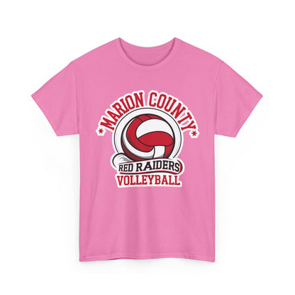 Adult Tee \ Marion County Red Raiders Volleyball \ MCV1