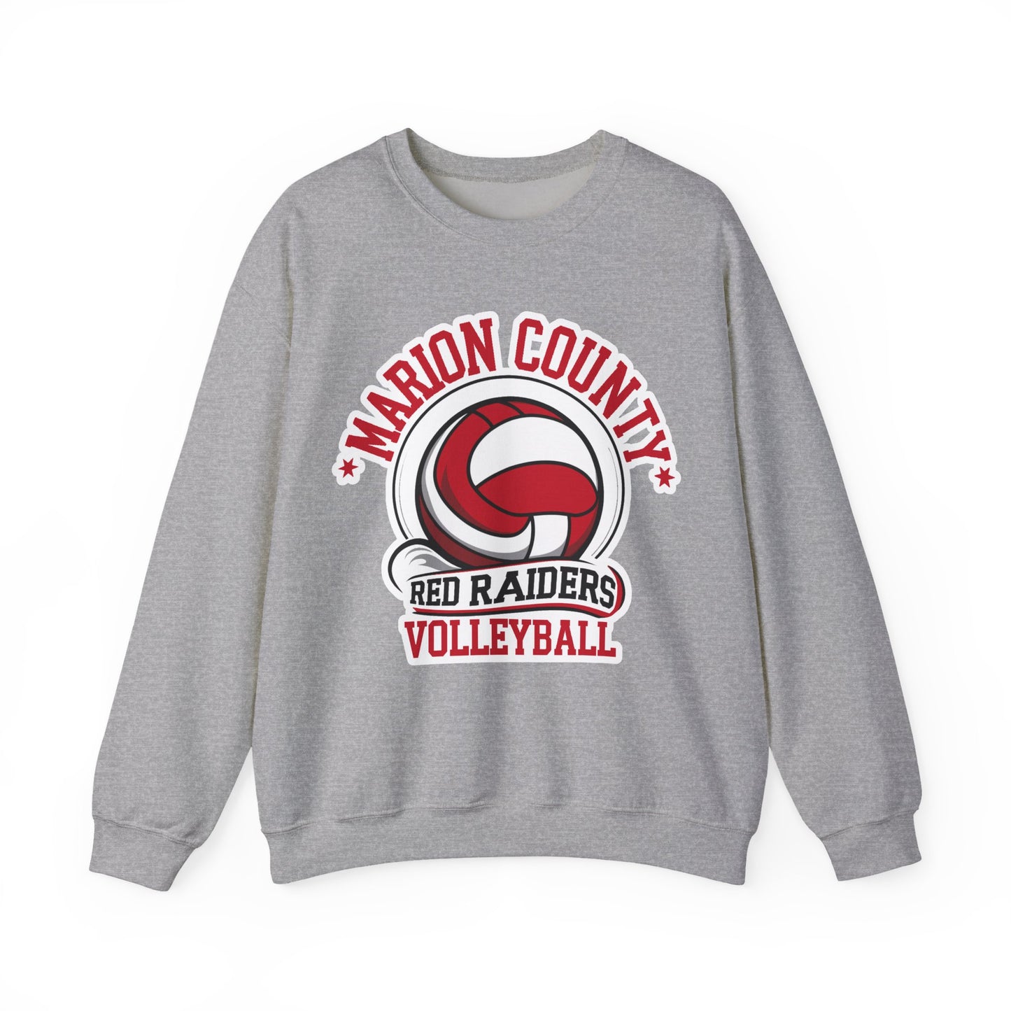 Adult Crewneck Sweatshirt \ Marion County Red Raiders Volleyball \ MCV1