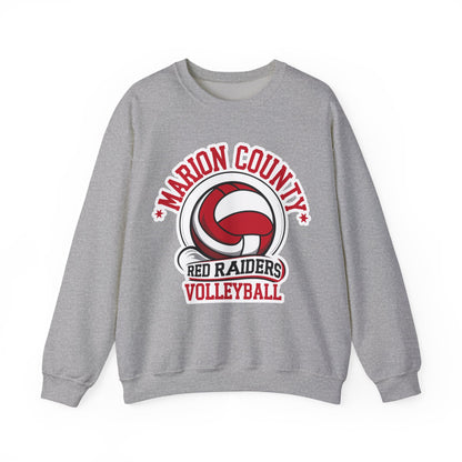Adult Crewneck Sweatshirt \ Marion County Red Raiders Volleyball \ MCV1
