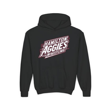 Youth Hoodie Sweatshirt \ Hamilton Aggies Wrestling \ HAW1