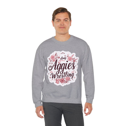 Adult Crewneck Sweatshirt \ Hamilton Aggies Wrestling \ HAWG1