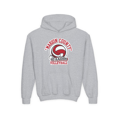 Youth Hoodie Sweatshirt \ Marion County Red Raiders Volleyball \ MCV1