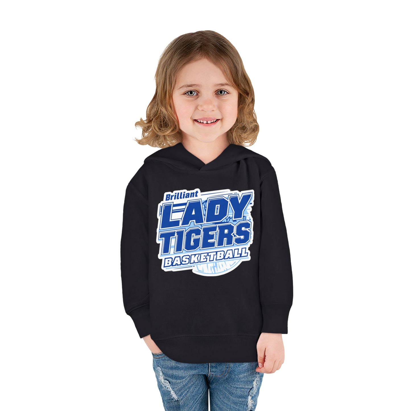 Toddler Hoodie Sweatshirt \ Brilliant Tigers Basketball \ BTBKG2