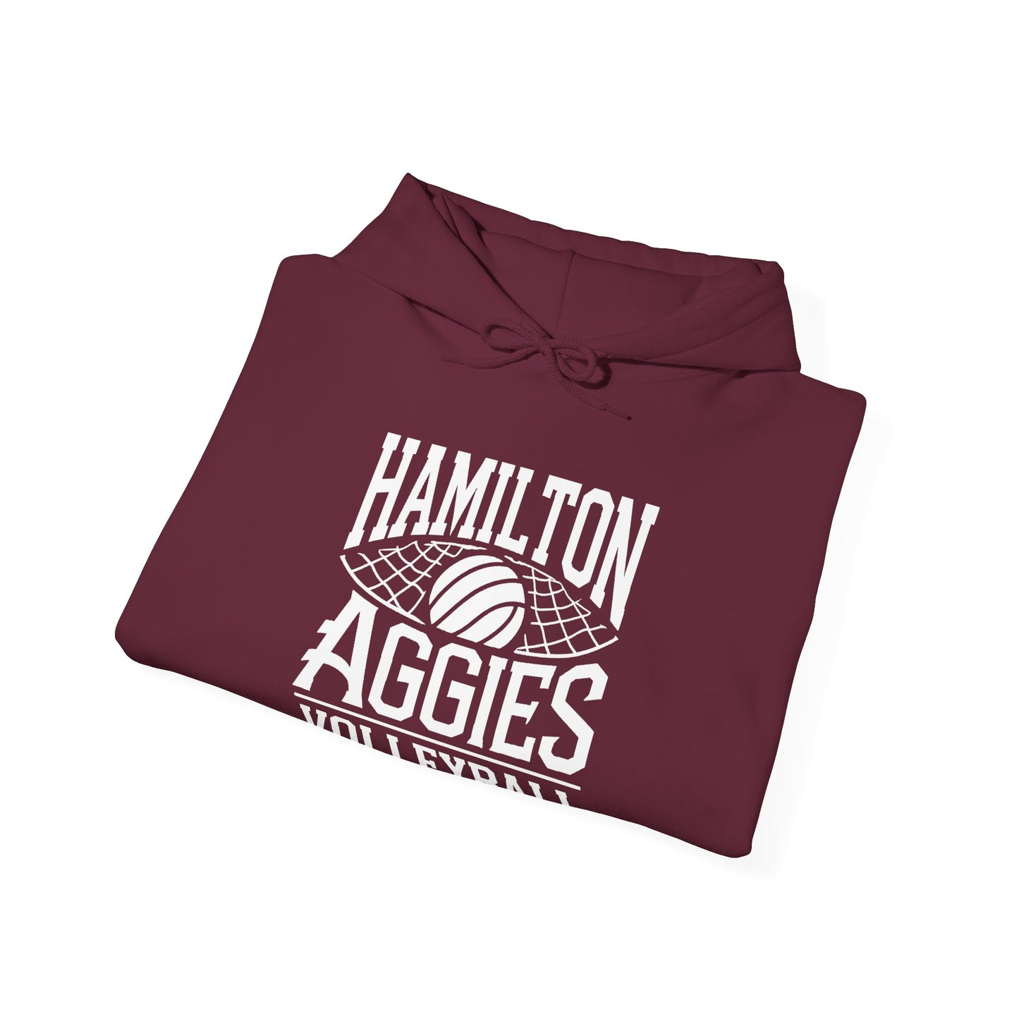 Adult Hoodie Sweatshirt \ Hamilton Aggies Volleyball \ HAV2