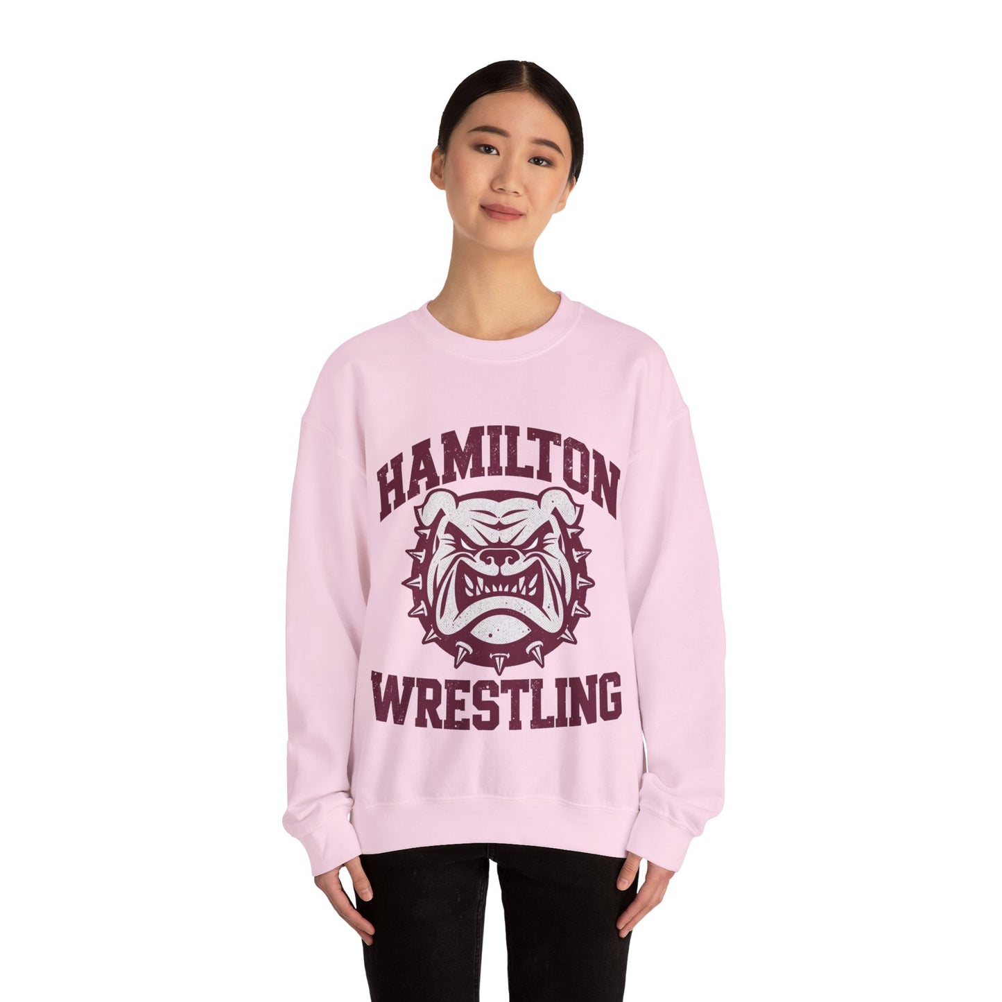 Adult Crewneck Sweatshirt \ Hamilton Aggies Wrestling \ HAW2