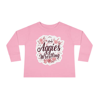 Toddler Long Sleeve Tee \ Hamilton Aggies Wrestling \ HAWG1